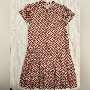 Burberry silk pleated dress brand new